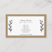 グレー、クラフト、およびビ素朴ジネスカード 名刺 (裏面)