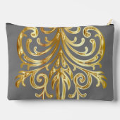 グレー、クリスマスプレゼント機関®大 アクセサリーポーチ (裏面)