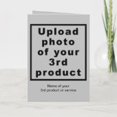 グレー | クリスマス | ビジネス | 二つ折りグリーティングカード カード (裏面)