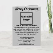グレー | クリスマス | ビジネス | 二つ折りグリーティングカード カード (正面)