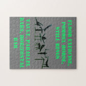 グレー/グリーンの少年のための体操パズル ジグソーパズル (横)