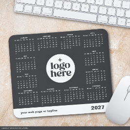 グレー コーポレート ロゴ 2027 マウスパッド カレンダー