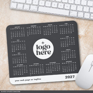 グレー コーポレート ロゴ 2027 マウスパッド カレンダー