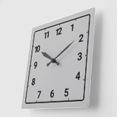 グレー スクエア壁時計 (傾斜)