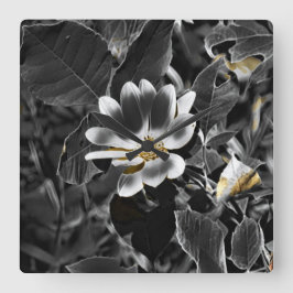 グレー スクエア壁時計