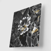 グレー スクエア壁時計 (傾斜)