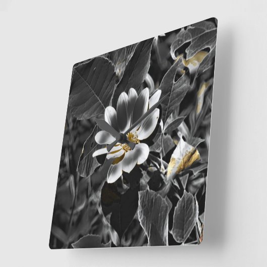 グレー スクエア壁時計 (傾斜)