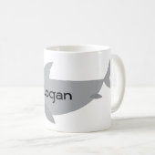 グレー·スマイル·サメ コーヒーマグカップ (正面右)