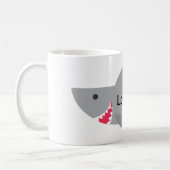 グレー·スマイル·サメ コーヒーマグカップ (左)