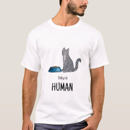 グレー+タビー猫のTシャツ Tシャツ