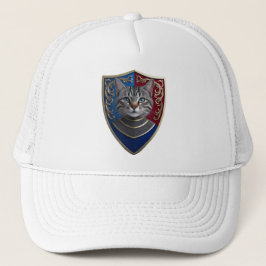 グレー+タビー+シールド+ベースボールキャップ キャップ