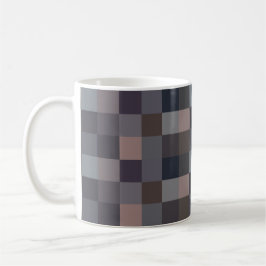 グレー チェッカーボード コーヒーマグカップ