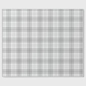 グレー チェック柄 伝統的 ラッピングペーパー (フラット)