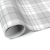 グレー チェック柄 伝統的 ラッピングペーパー (ロールコーナー)