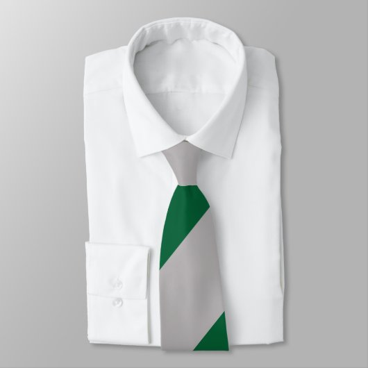 グレー・ツタイ連隊広ストライプ ネクタイ (タイ)