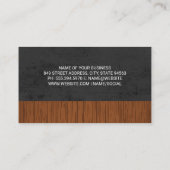 グレー テクスチャ | 木 名刺 (裏面)