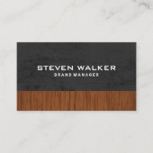 グレー テクスチャ | 木 名刺 (正面)