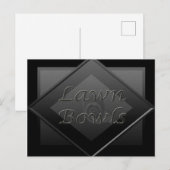 グレー ディメンショナル ローンボウル ロゴデザイン ポストカード (正面/裏面)