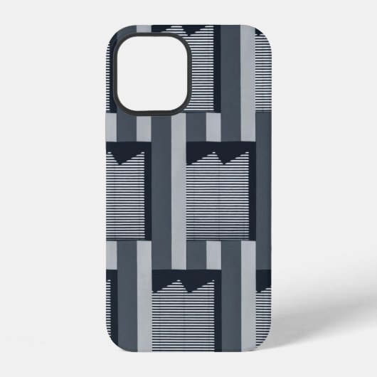 グレー デジタル 壁紙 iPhoneケース (裏面)