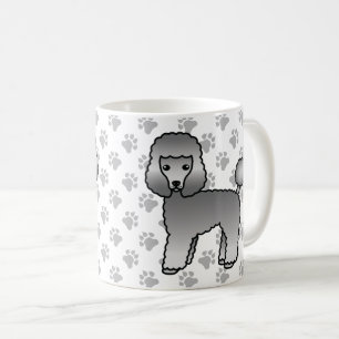 グレー トイ プードル かわいい カートゥーン 犬 コーヒーマグカップ