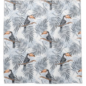 グレー·トゥーカン シャワーカーテン (正面)