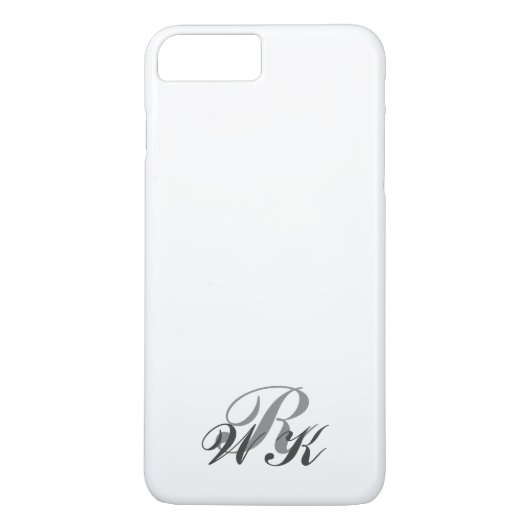 グレー&トランスパレント モノグラム iPhone 7 Plus Case-Mate iPhoneケース (裏面)