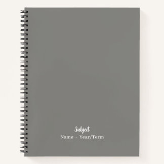 グレー ノートブック