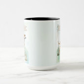 グレー・ハウンドの水彩画 オリジナル ドッグ マグカップ (中央)
