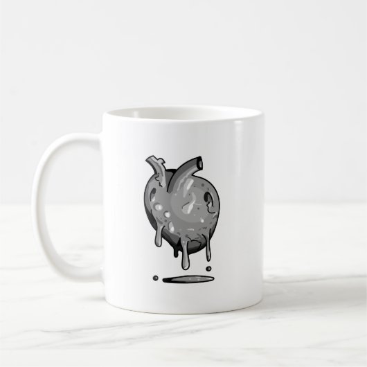 グレー ハート マグ (左)