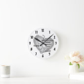 グレー ハート 整形外科 看護師 ラウンド壁時計 (ホーム)