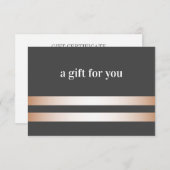 グレー |バラ金ゴールドエレガントギフトカード (正面/裏面)