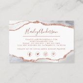 グレー&バラ金ゴールドグリッター水カラーギルド瑪瑙 名刺 (裏面)