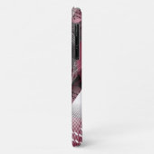 グレー、バーガンディー、白の抽象的なパターン。 Case-Mate iPhoneケース (裏面/左)