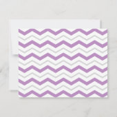 グレー&パープルシェブロン結婚式レセプションのみ 招待状 (裏面)