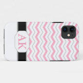 グレー&ピンクシェブロンモノグラムiPhone 5ケース Case-Mate iPhoneケース (裏面(横))