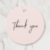 グレー&ピンクスモールビジネスサンキューパッケージラベル フェイバータグ (正面)