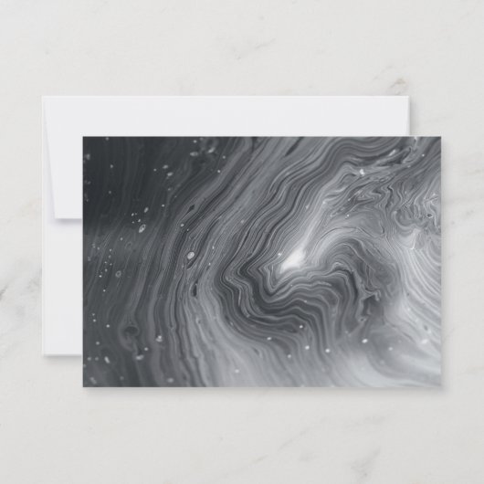 グレー&ピンク大理石退職感謝の気持ち ノートカード (裏面)