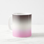 グレー ピンク オンブレ コーヒーマグカップ (正面左)