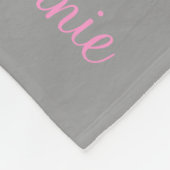 グレー、ピンク、オーキッド、ラベンダー、ブランケットネームコラージュ フリースブランケット (角)