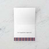 グレー、ピンク、紫のドットパターンありがとう サンキューカード (内部)