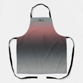 グレー、ピンク、黒のグラデーショグラデーションン。 エプロン (正面)