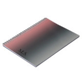 グレー、ピンク、黒のグラデーショグラデーションン。 ノートブック (左側)