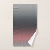 グレー、ピンク、黒のグラデーショグラデーションン。 バスタオルセット (ハンドタオル)