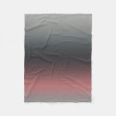 グレー、ピンク、黒のグラデーショグラデーションン。 フリースブランケット (正面)