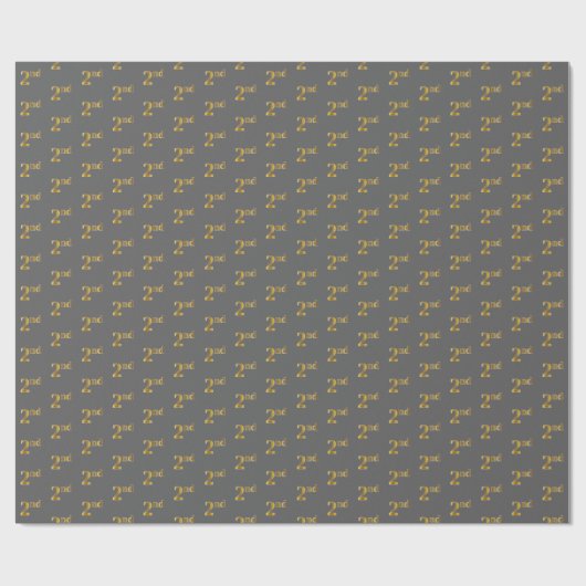 グレー、フェイク金ゴールド2番目(2番目)のイベントラッピング紙 ラッピングペーパー (フラット)