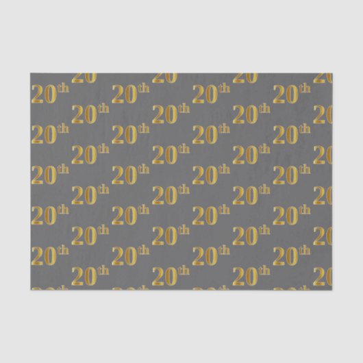 グレー、フェイク金ゴールド20th(20th)イベント 薄葉紙 (正面)