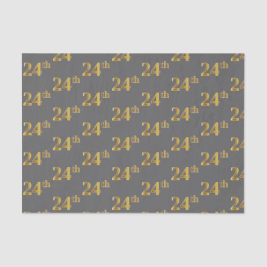 グレー、フェイク金ゴールド24番目(24番目)のイベント 薄葉紙 (正面)