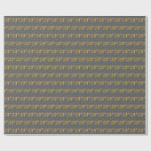 グレー、フェイク金ゴールド29th(29th)イベント ラッピングペーパー (フラット)