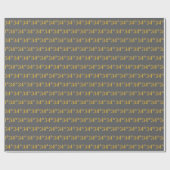 グレー、フェイク金ゴールド34番目(34番目)のイベント ラッピングペーパー (フラット)