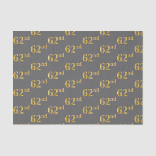 グレー、フェイク金ゴールド62番目(62番目)のイベント 薄葉紙 (正面)